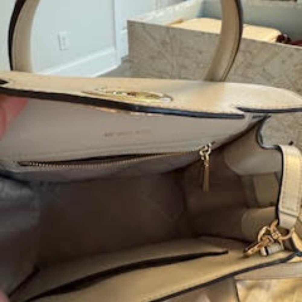 Michael Kors Carmen Medium Belted Leather Satchel - Picture 2 of 5